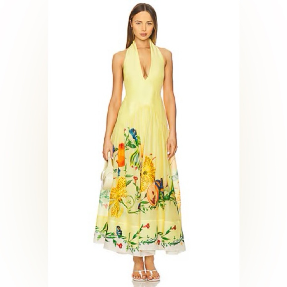 Alemais Yellow Floral Maxi Dress